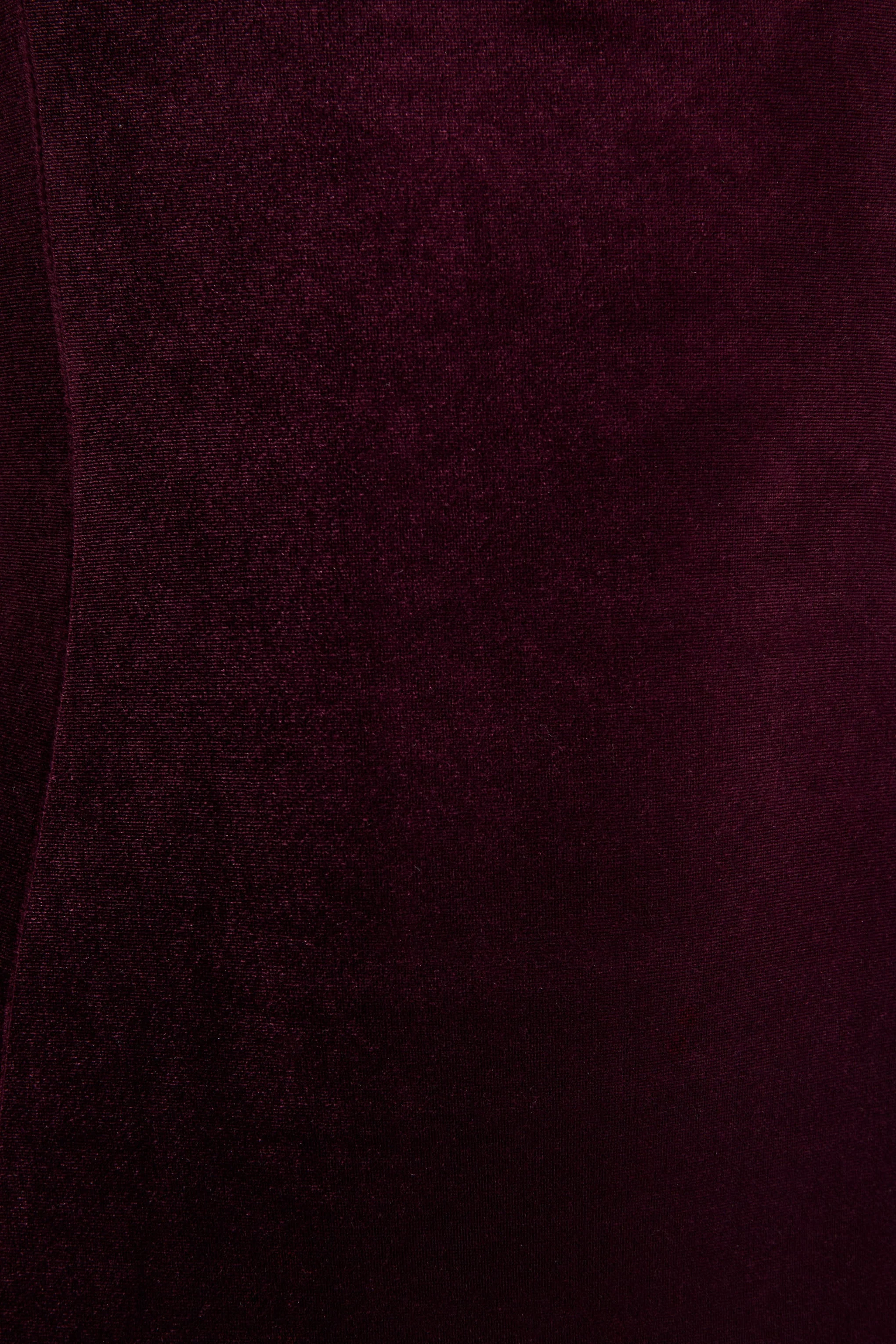 Emberlyn | Burgundy Velvet Scoop-Neck Fishtail Midi Dress - Image 6