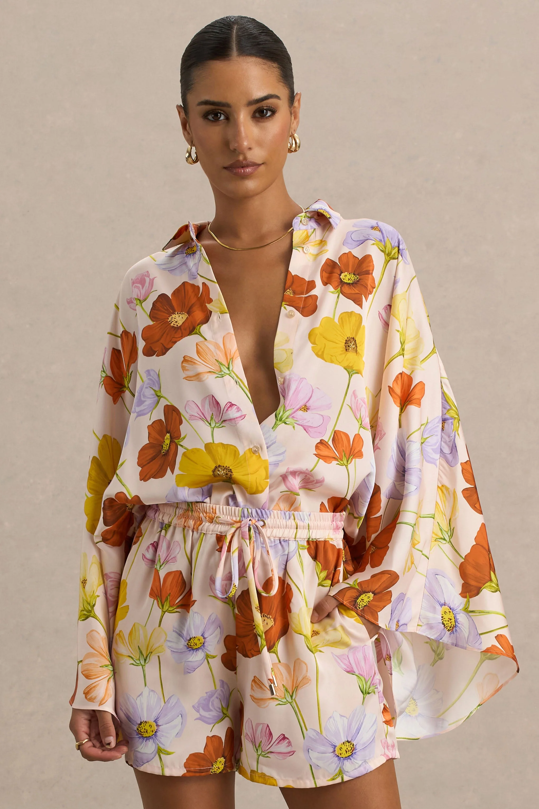 Lolite | Bright Floral Print Long-Sleeve Shirt - Image 4