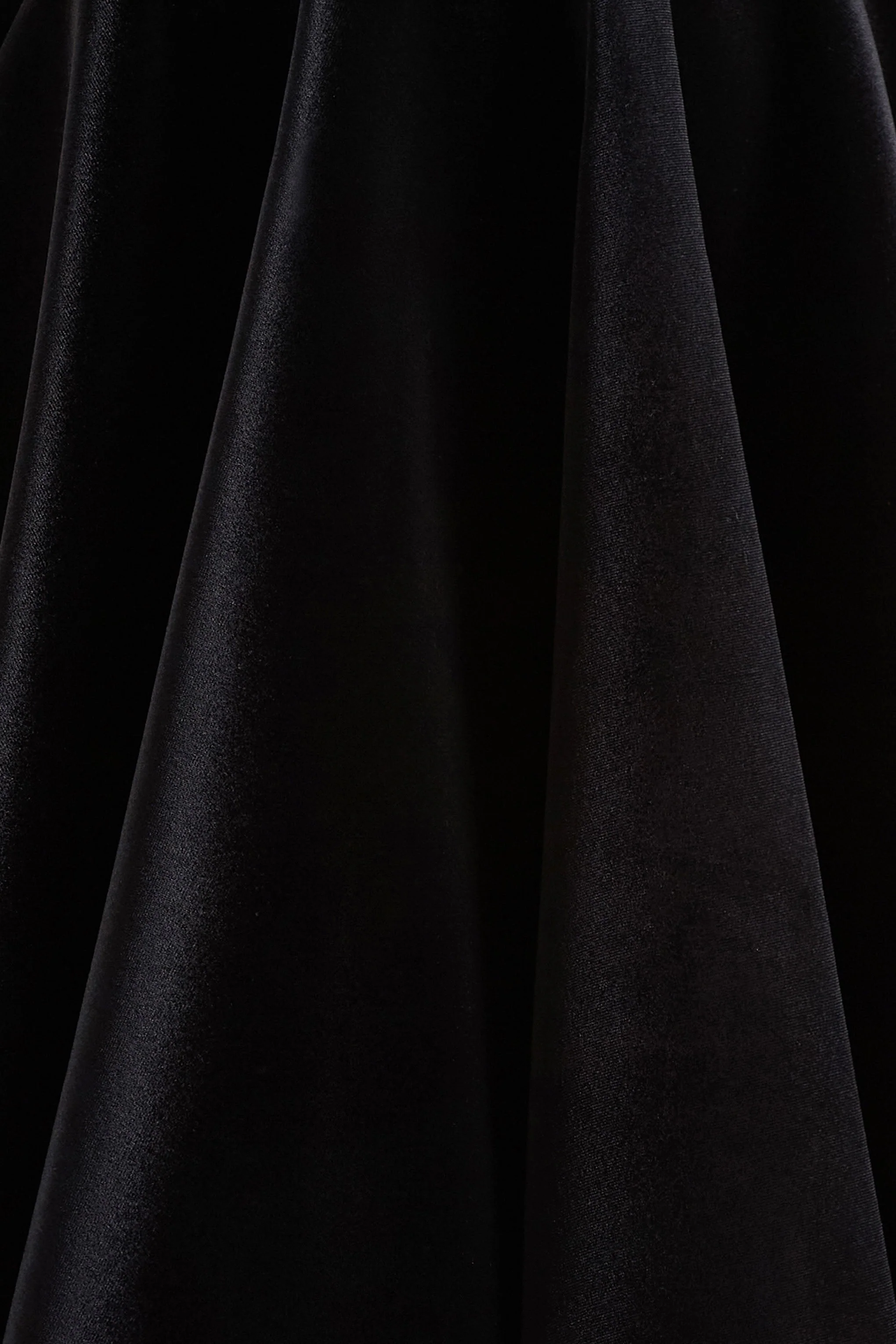 Priya | Black Velvet Mini Dress With Puff Sleeves - Image 6